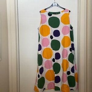 Colorful Polka Dot Sleeveless Dress